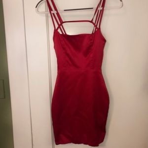 Cut-Out Satin Mini Dress from OhPolly